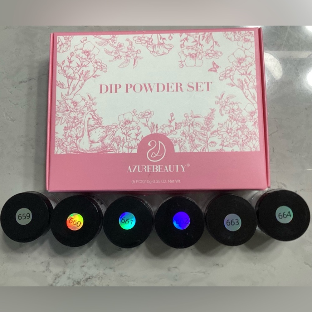 AZUREBEAUTY Glitter Dip Powder Set
(6 PCS)